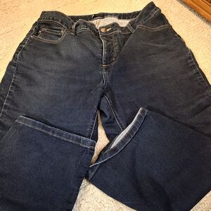 Lee Easy Fit Women's Dark Blue Cropped Jeans